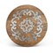 Contemporary Home Living 18" Brown and Gray Wooden Inlay Round Lazy Susan